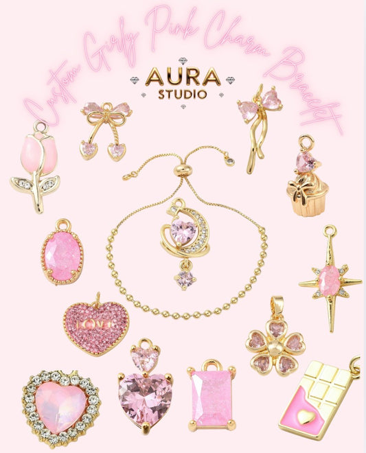 Custom Pink Charm Bracelet