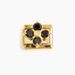 Black Onyx Clover Italian Charm