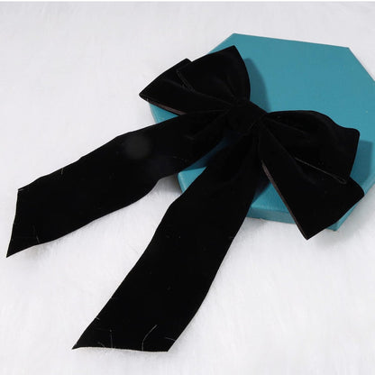 Black Velvet Hair Bow