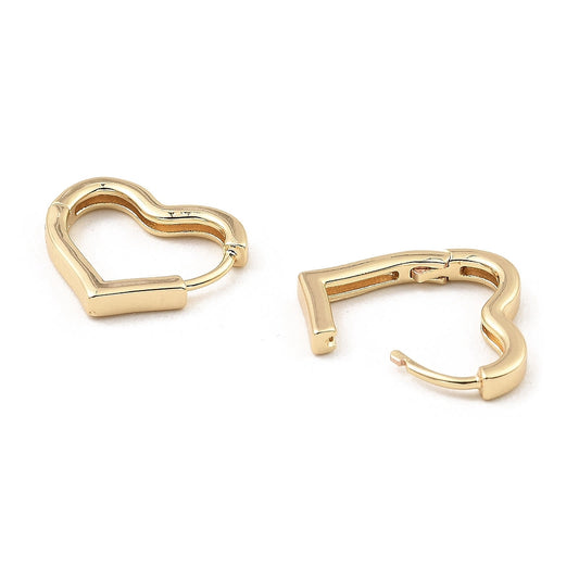 Heart Huggie Hoops Gold