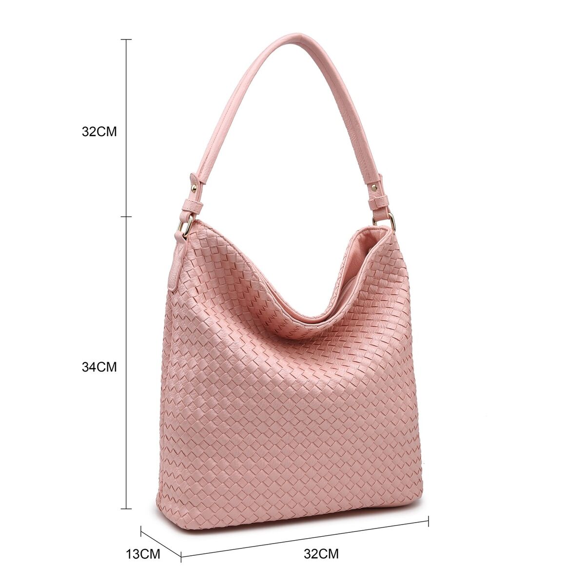 Lilli Pink Woven Hobo Bag