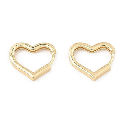 Heart Huggie Hoops Gold