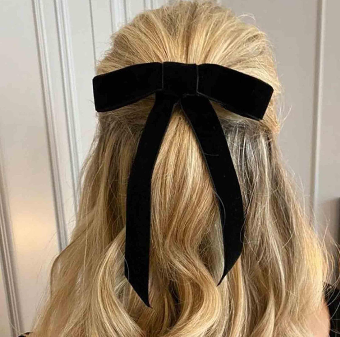 Black Velvet Hair Bow