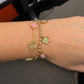 Gold Pastels Clover Bracelet