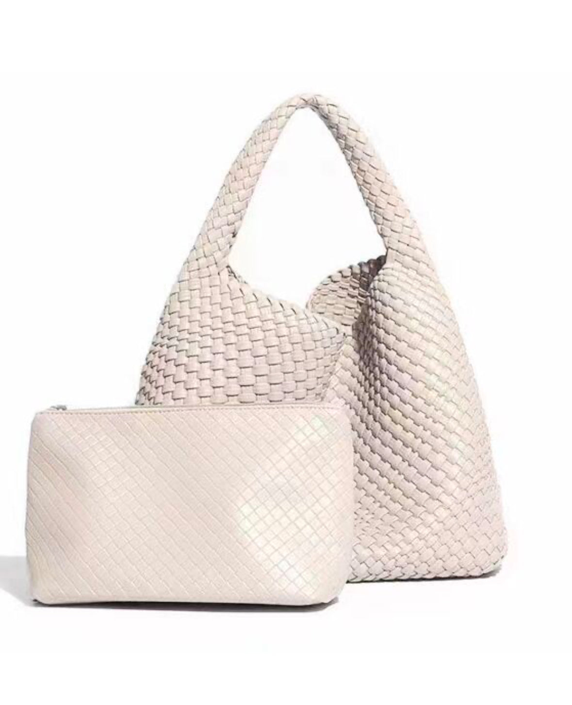 kara woven weave bag set