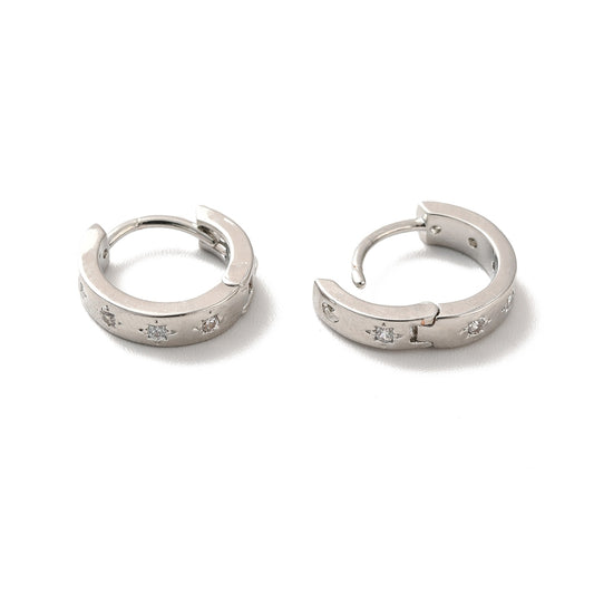 Iris Silver mini huggie hoops