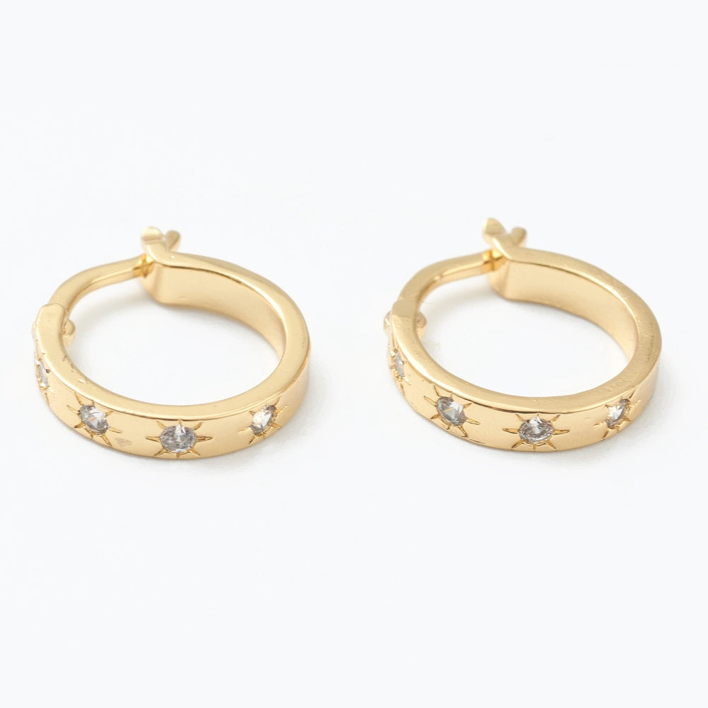 Iris Gold huggie hoops