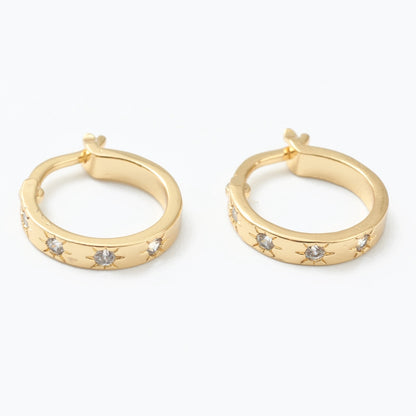 Iris Gold huggie hoops